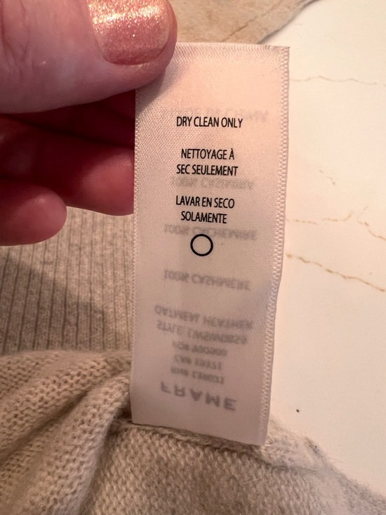 Frame Le Cashmere Sweater | Small | Oatmeal Heather - Picture 10 of 10